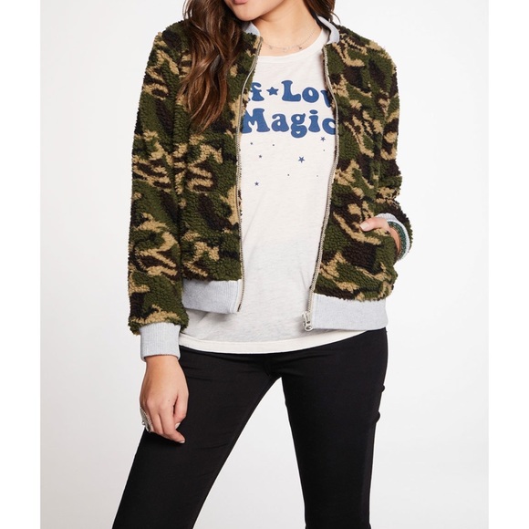 Chaser Jackets & Blazers - Chaser Camo Sherpa Fleece Bomber NWT